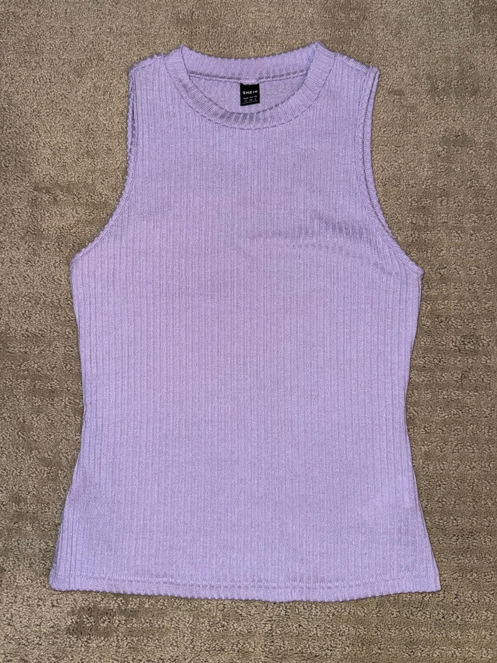 Shein Lavender Purple Knit Shell Top Size Medium US 6